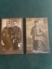 Vintage Cabinet Card CDV Photograph German Military Soldiers Uniforms Lot 2 picture