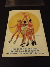 Vintage Military Sports Program: 1949 US Army Europe HS Basketball Champions picture