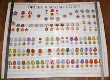 Huge Authentic Soviet USSR Double Poster Medals, Orders & Awards of Soviet Union picture