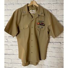 USN United States Navy Shirt with Pins Badges Qualification Size L picture