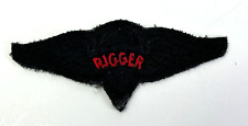 Vintage Military Parachute Rigger Cloth Wings picture