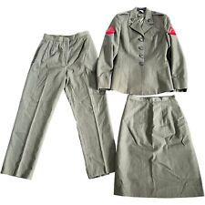 Women' USMC Marines Green Jacket/Coat 8R, Pants/Slacks (No Size) and Skirt 10MR picture