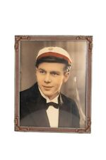 Antique Vintage NAVY Photo of Sailor PICTURE with French Brass Frame picture