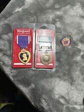 Korean War & Purple Heart Issued By Vanguard.  Extra Pin picture