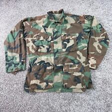 Military Woodland Jacket Adult Medium Long Green Camouflage Combat Coat picture
