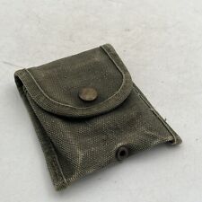 U.S. Army Ammo Pouch  World War 2 Brass Snap Button Case See Photos No Item # picture
