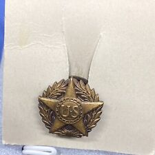 WW1 Army Honorable Discharge Brass Lapel Pin Wreath US Oak  picture