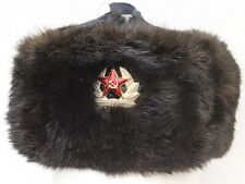 Authentic Soviet Fur Hat / Ushanka (Size 92) USSR Super Clean LOOK picture