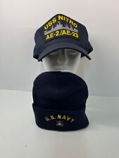USS Nitro Navey Hat with Navy stocking cap.  Excellent Condition. picture