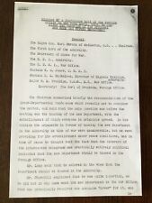1919 DOCUMENT ON MINUTES OF MEETING ON NEW GOVERNMENT CODE & CIPHER SCHOOL WW1&2 picture