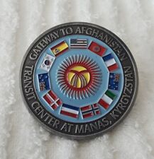 AUTHENTIC OEF MANAS AIR BASE 376 ELRS GATEWAY KYRGYZSTAN RARE CHALLENGE COIN picture