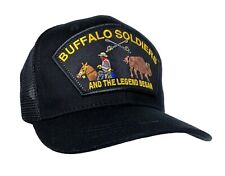 Buffalo Soldiers Hat Black Ball Cap MESH BACK TRUCKER STYLE picture
