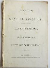 July 1861 Wheeling, VA Acts of Assembly: Extra Session: Succession picture