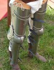 Medieval Knight Late Gothic Full Leg Armor Set with Polyns picture