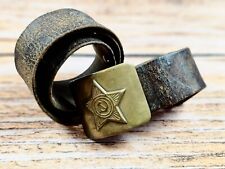 Original WWII Red Army Stalingrad 1940s Brass Buckle Belt Russia Soviet Soldier picture