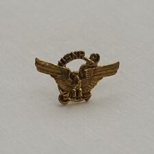 WWII USNR Lapel Pin United States Navy Reserve Brass Eagle Button Cover Military picture
