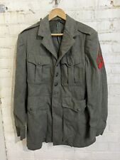vintage korean war era wool jacket distressed patches vtg military us picture