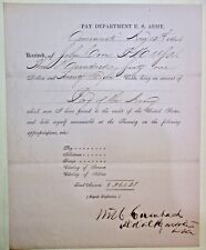 UNUSUAL 1864 CIVIL WAR UNION PAYMASTER DOCUMENT RE: SOLDIER OWING? $361 #ON641 picture