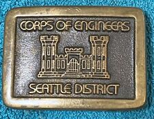 US Army Engineers - Seattle District - Solid Brass Buckle -  picture