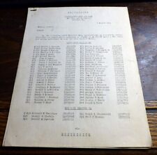 Rare WWII Restricted Document Army Air Base APO 726 1943-1944 picture