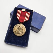 Vintage US Army GOOD CONDUCT Medal WWII Bastian Bros Co Rochester NY Memorabilia picture