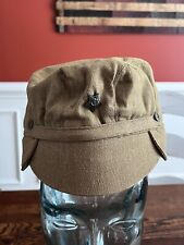 RARE Military Soviet Army Olive Afghanka Cap Hat Russian USSR Afghanistan Size55 picture