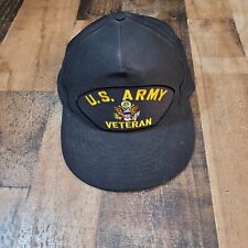 US Army Veteran Hat Vet Patch Snapback Black Military Ball Cap  picture