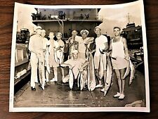 Vintage Military Photo Sailors on a Ship With Fish Unidentified Casual Off Duty picture