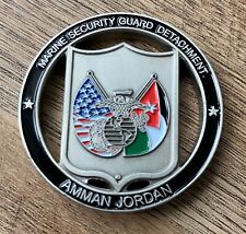 Rare  USMC MSG US Embassy Security Guard Amman Jordan - Challenge Coin picture