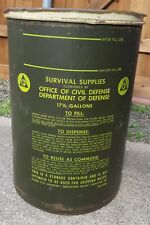 Civil Defense Public Fallout Shelter Water Drum 1963 Republic Steel picture