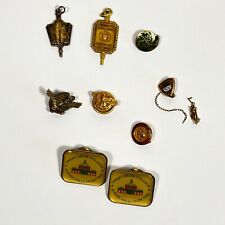 Vintage Lapel Pins & Fobs Military & Academic Lot of 9 picture