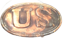 Reproduction Civil War US Belt Buckle Vintage Replica Copper with nice Patina picture