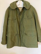 Vintage USAF OG-107 Cotton/ Sateen Military Jacket with Hood and Wool Liner picture