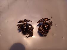 U.S. Marine Corps Pair  Brass Collar EGA's Eagle Globe and Anchor. (24-1236) picture