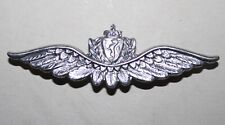 WW2 ROYAL NORWEGIAN AIR FORCE IN EXILE OFFICER SILVER PLATED WING CAP BADGE picture