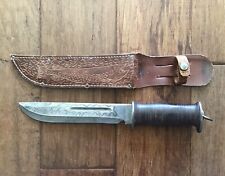 WW2 Era EGW Fighting or Survival Knife with Trench Art Sheath and Blade picture