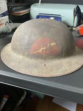 WW1 US 78th Infantry Painted  Brodie Helmet WWI Lightning Division picture