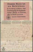 WW1 German Army Small Bill of Louvain Belgium Stationary 1919 Soldiers Hospital picture