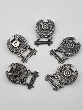 Lot Of 5 WWII Sterling Silver MARKSMANSHIP Award Badges Pin QUALIFICATION BADGES picture