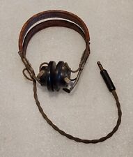 Vintage 1940s WW2 Headset HB-7 US Army Signal Corps R-14 Receivers Headphones picture