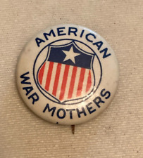 Vintage WWII American War Mothers St. Louis Button Co. Pinback Badge Pin picture