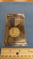 Brass Civil War Veteran Abraham Lincoln US Army Medal - SEALED picture