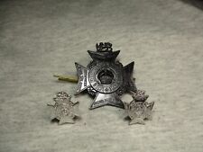 Rhodesia Regiment Black Cap Badge And Collar pins Original Set picture