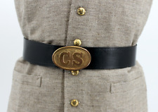 Confederate Civil War Enlisted Belt with CS Buckle - Reenactment Uniform Belt picture