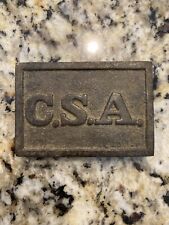 CSA Confederate Atlanta Plate Buckle - Cast from a Dug Original Ground Aged picture