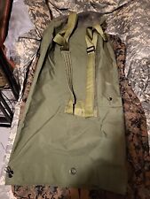 Military Duffel Bag Rucksack Olive Green Nylon Heavy Duty Army Duffel USGI picture