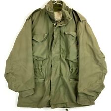 Vintage US Military Cold Weather Full Zip Field Jacket Medium Green picture