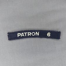 PATRON 6 Navy Tab Rocker Ribbon Patch picture