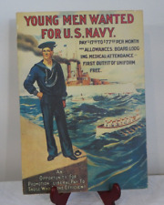 Vintage Young Men Wanted For US Navy Recruitment Poster RAD 73713 Military 14x10 picture