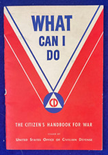 What Can I Do WWII Home Front Civil Defense Handbook for War Vintage 1942 Book picture